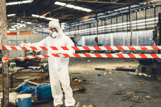 Professional Biohazard Cleanup technician working in Ringoes, NJ